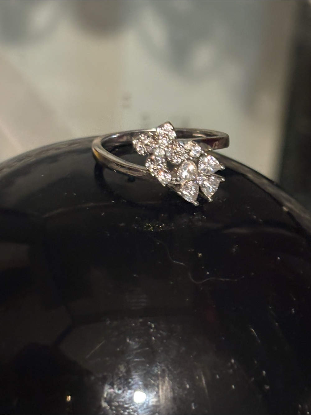 Moissante Diamond Cluster Flower Ring - .94ct size 7